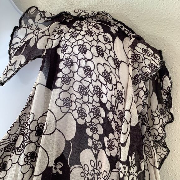 Rogue Romantic Y2K Whimsigoth Witchy Fairy Grunge Floral Ruffle Blouse Medium - Picture 7 of 14